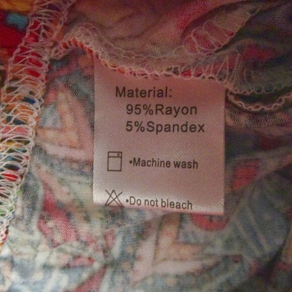 NWT Mod Retro Sunburst Paisley Shorts Size L Pull On Pockets High Rise Stretch - Picture 5 of 5